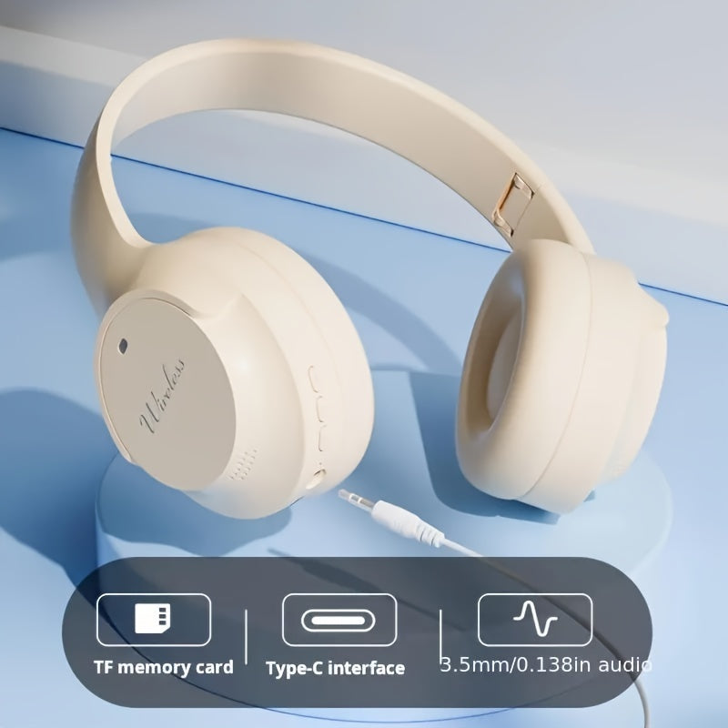 Wireless Headphones With 5.3 Headband For Deep Bass, Compatible With Mobile Phones And Computers