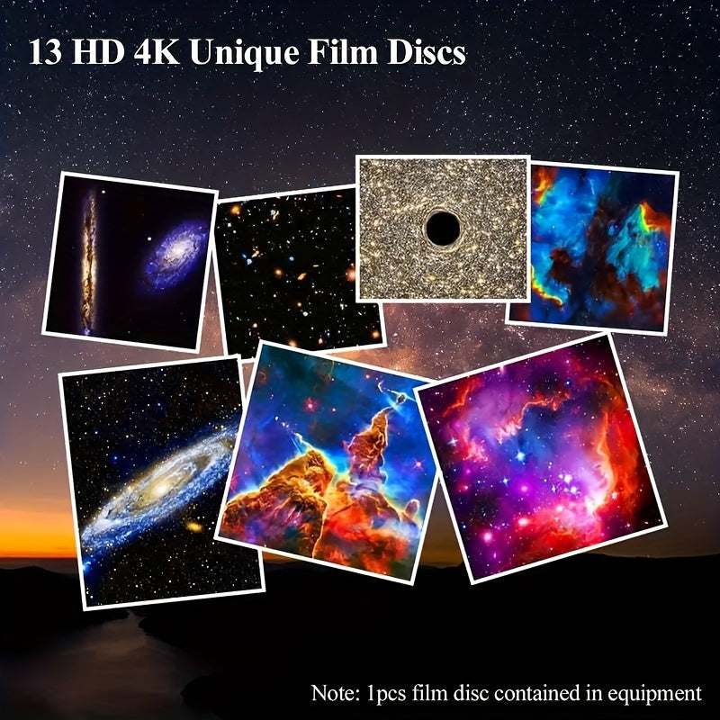 4K HD RGB for Galaxy Star Projector Night Light with Timer - USB-Powered, 360° Rotating LED Planetarium Lamp for Bedroom Decor, Ideal Christmas & Halloween Gift