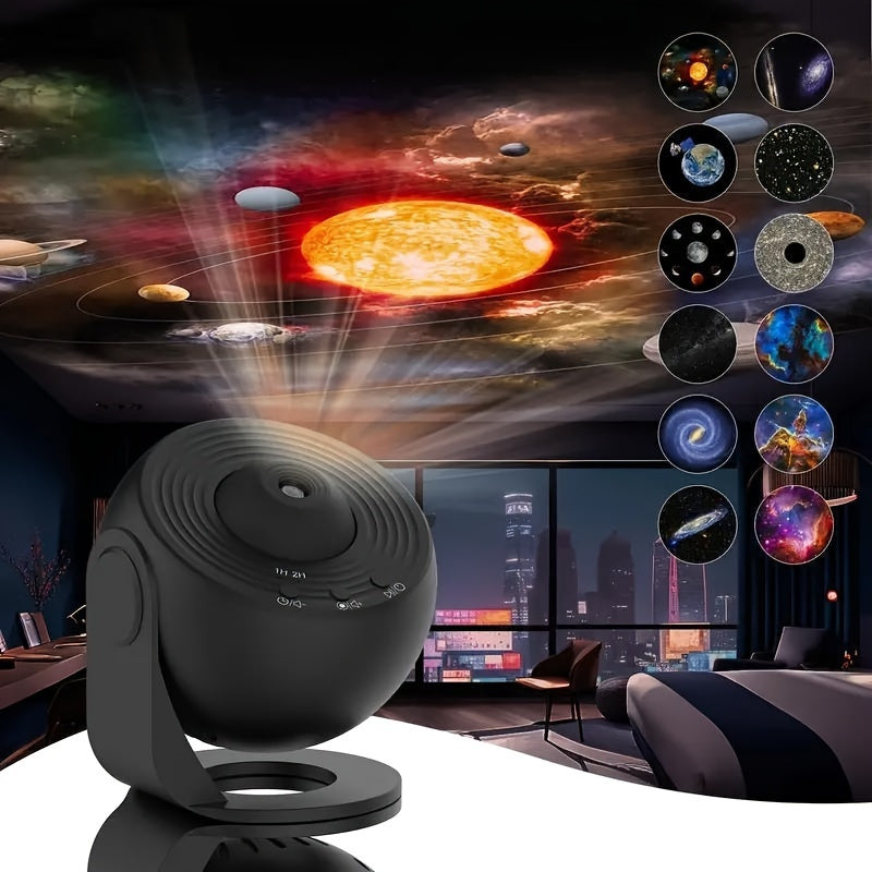 4K HD RGB for Galaxy Star Projector Night Light with Timer - USB-Powered, 360° Rotating LED Planetarium Lamp for Bedroom Decor, Ideal Christmas & Halloween Gift