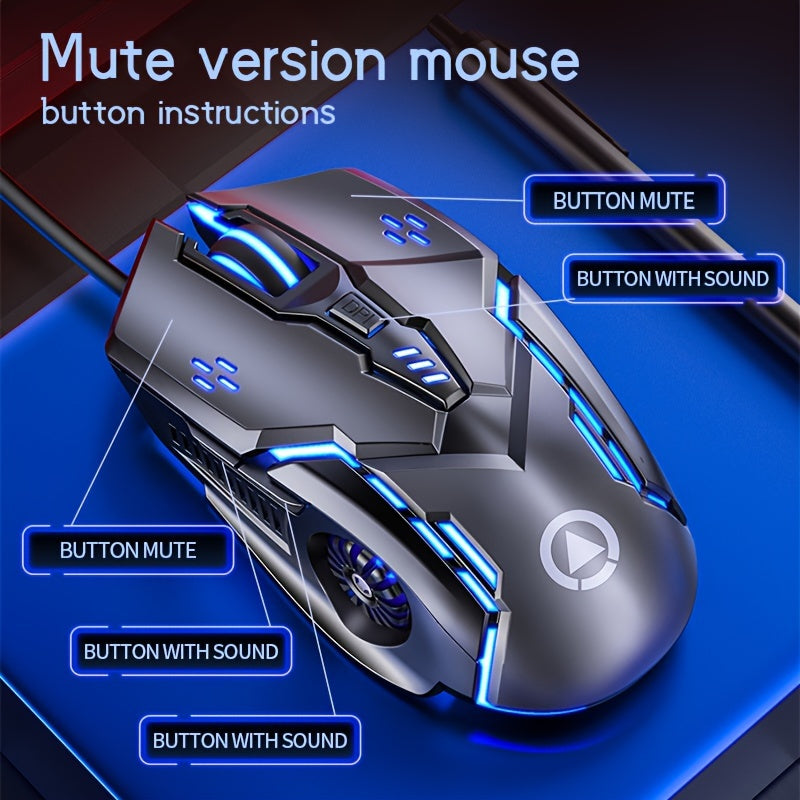 Mechanical Gaming Mouse Wired Computer Racer Desktop Notebook Office Universal Silent Mouse