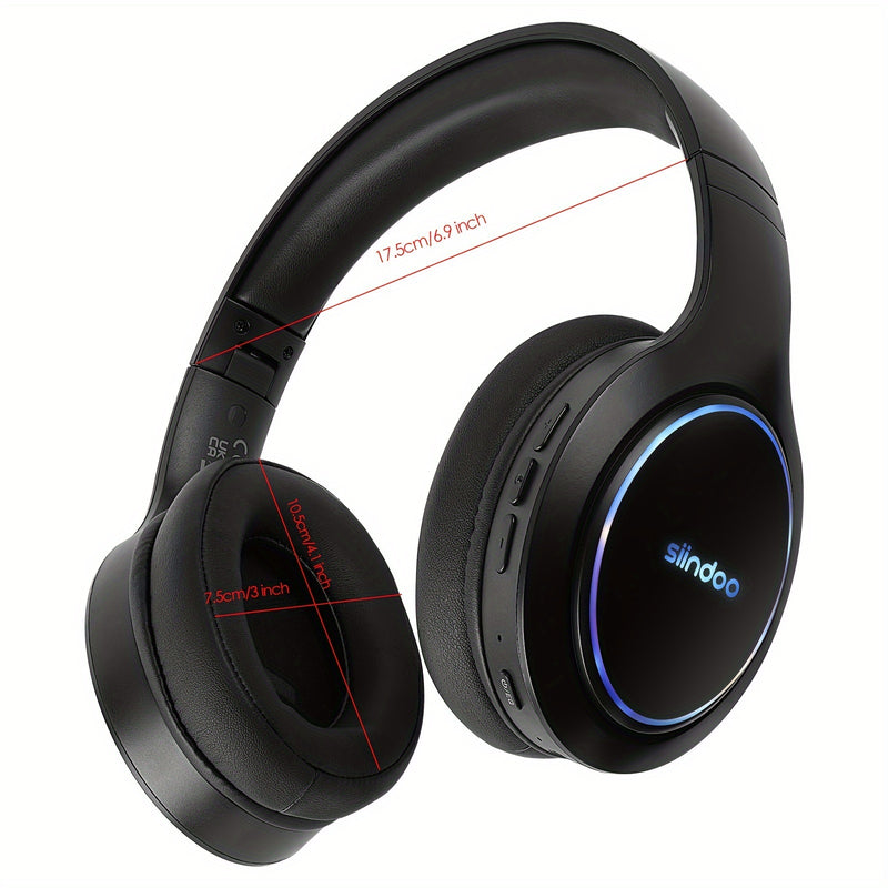 Siindoo Wireless Headphones, With 1000mAh Battery Capacity, 120-hour Playtime, 3 EQ Modes, With Built-in High-fidelity Microphone, Suitable For Mobile Phone/Computer