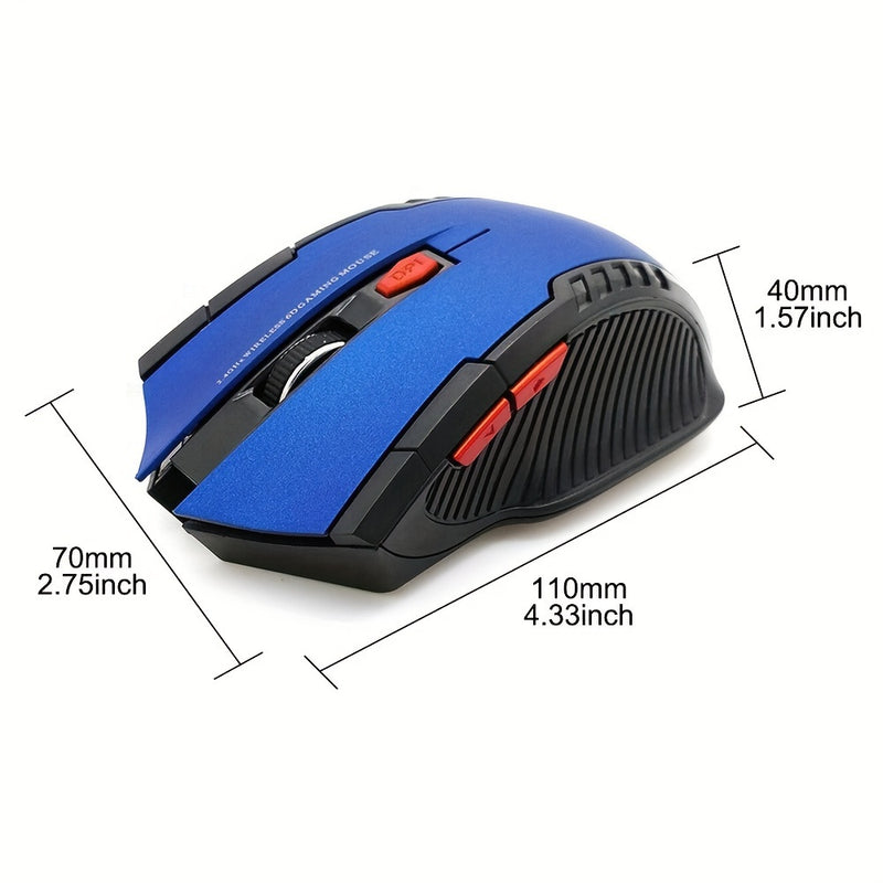 BalanceFit Wireless Gaming Mouse, Upgraded 2.4GHz with USB Nano Receiver, Compatible with PC, Mac, Laptops, Chromebook, Durable Plastic, Battery Not Included