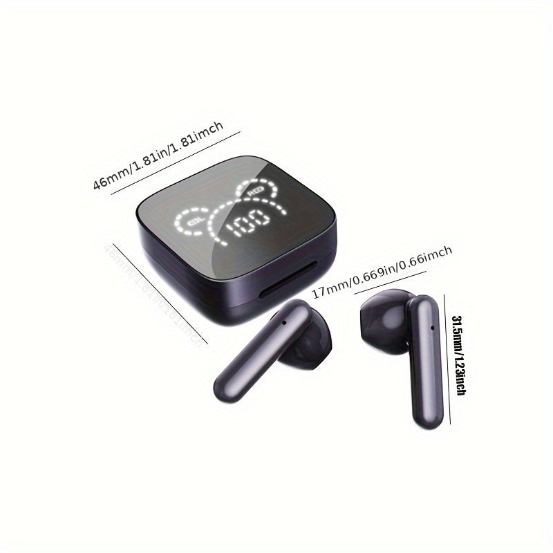 Wireless5.3 True Wireless Earphones, Sports Earphones, Stereo, Phone With Microphone, High Fidelity Stereo Music Display Screen. Suitable