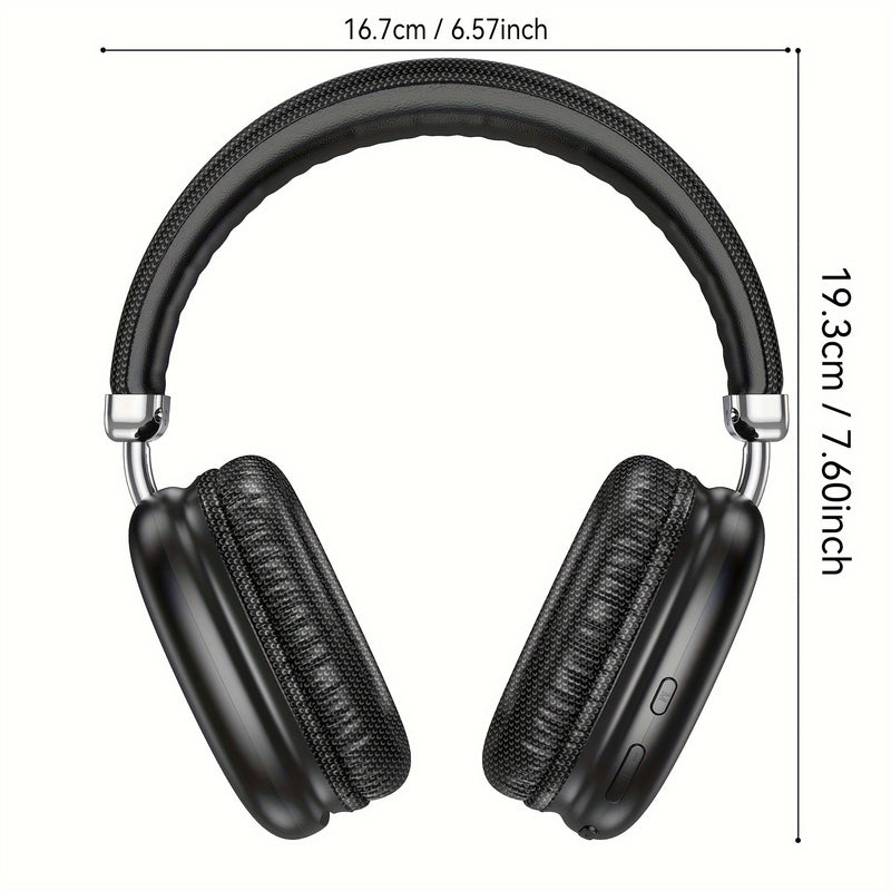 Wireless DJ Headphones with Mic, Stereo Sound, Powerful Bass, USB-C Charging, FM Radio, Sports Gaming Headset, Sound Isolation, Volume Control, Push Button, 3.5mm Jack, 200mAh Polymer Battery - Non-Waterproof Plastic Anime/An