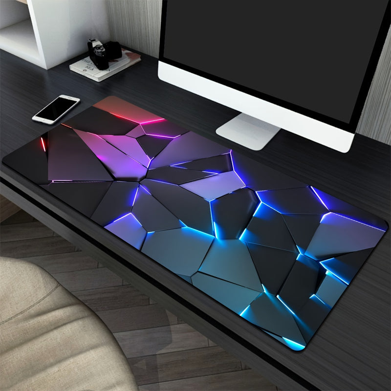 1pc Durable Gaming Mouse Pad with Stylish Geometric Design - Waterproof, Non-Slip, Washable Desk Mat for Keyboard, Sketchbook - Ideal Gift for Gamers, Office, and Study Accessories - Polyester Material No Battery Required