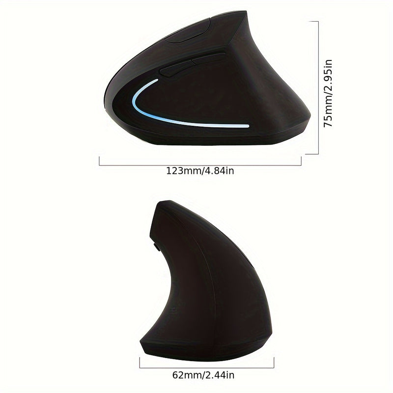 Vertical Mouse Ergonomic 2.4GHz Wireless Optical Mice 6 Buttons for Laptop PC Computer Desktop