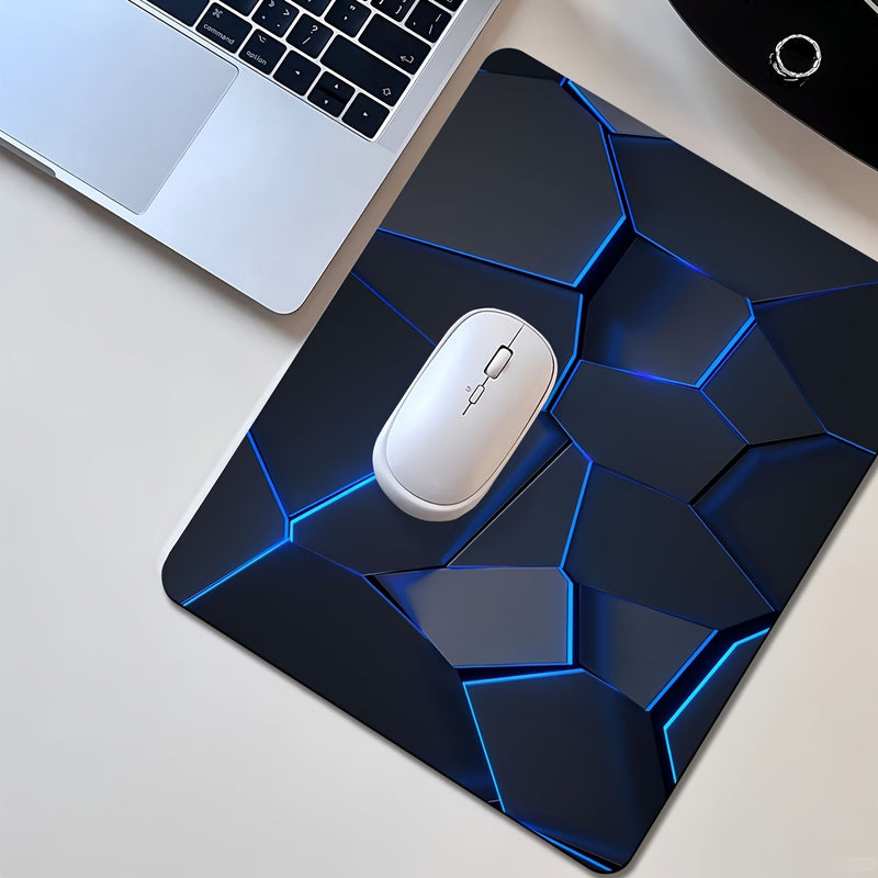 1pc Durable Gaming Mouse Pad with Stylish Geometric Design - Waterproof, Non-Slip, Washable Desk Mat for Keyboard, Sketchbook - Ideal Gift for Gamers, Office, and Study Accessories - Polyester Material No Battery Required