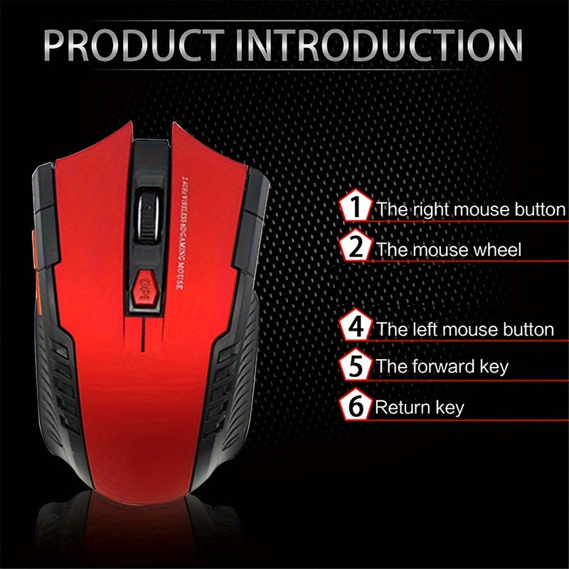 2.4GHz Wireless Mouse Optical Mice Mouse Gaming With USB Receiver Gamer 6 Buttons Mouse For Computer Laptop Accessories