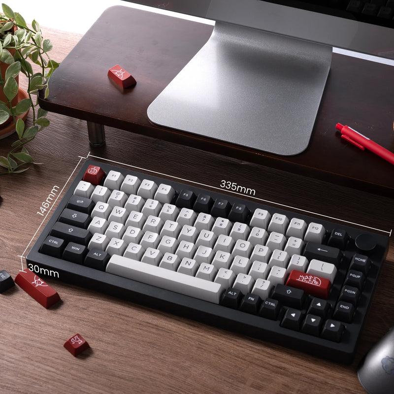 Akko 5075B Plus Dracula Castle 75% Mechanical Gaming Keyboard 3/5 Pin Hot Swap Three-Modes RGB 2.4GHz Wireless/USB Type-C/BT 5.0