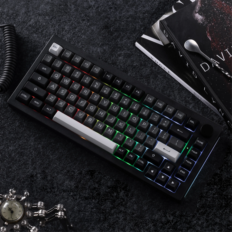 Akko 5075B Plus Dracula Castle 75% Mechanical Gaming Keyboard 3/5 Pin Hot Swap Three-Modes RGB 2.4GHz Wireless/USB Type-C/BT 5.0