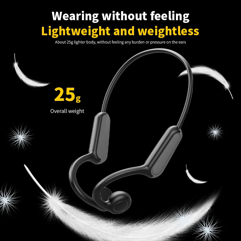 Fones de Ouvido Xiaomi Mijia de Condução Óssea para Esportes Fones de Ouvido Sem Fio Headset Bluetooth Compatível Mãos-Livres com Microfone para Corrida