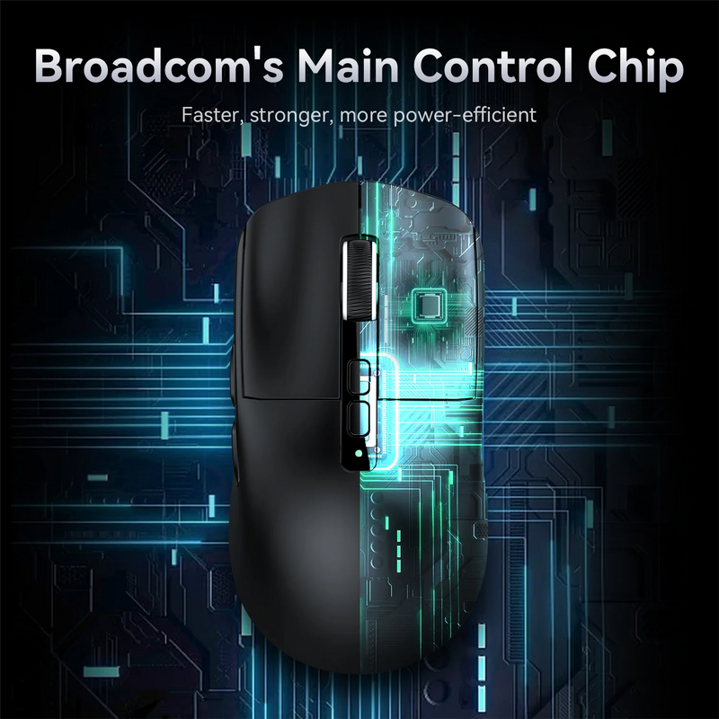 Attack Shark X6 Bluetooth Mouse , PixArt PAW3395, Tri-Mode Connection, RGB Touch Magnetic Charging Base, Macro Gaming Mouse