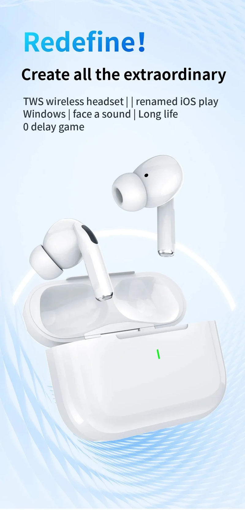 Original Air pro bluetooth earphones Bluetooth 5.3 auriculares Earbuds Gaming Headset For iPhone Apple Xiaomi Android phone