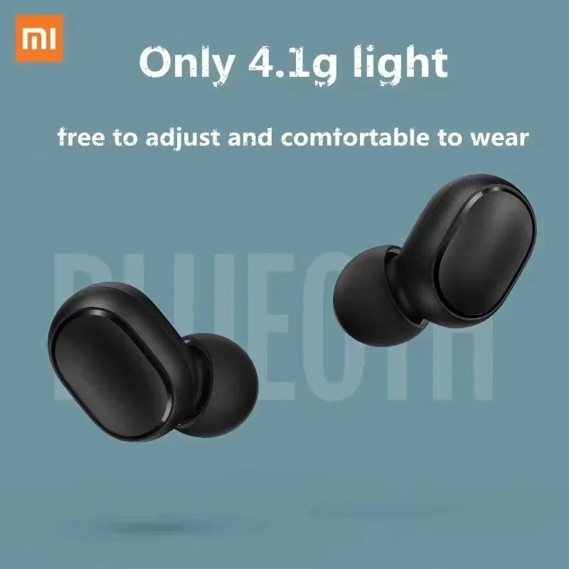 Fones de Ouvido Bluetooth Sem Fio Xiaomi Mijia Redmi Airdots 2 Originais, Bluetooth 5.0, Fones de Ouvido Intra-Auriculares Esportivos para Música e Telefone