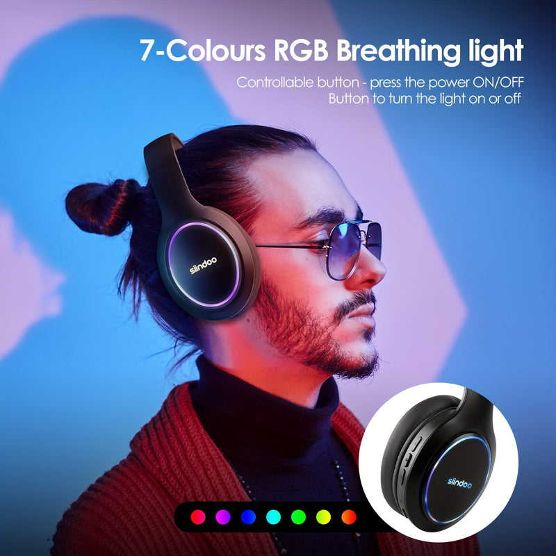 Siindoo Wireless Headphones, With 1000mAh Battery Capacity, 120-hour Playtime, 3 EQ Modes, With Built-in High-fidelity Microphone, Suitable For Mobile Phone/Computer