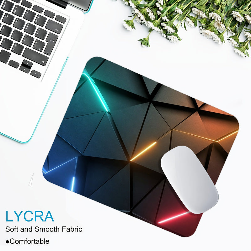 XXL Geometric Glow Mouse Pad - 80.01x29.97cm Extended Desk Mat with Non-Slip Base & Stitched Edges for Gaming, Office Work, and Home Use